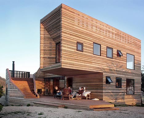 wooden architecture hillside home 2