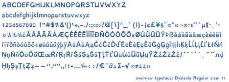 dyslexic typeface