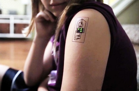 wearable circuit board tattoo