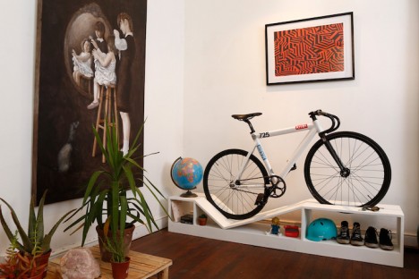 Cyclist Centric Decor Furniture With Built In Bike Racks