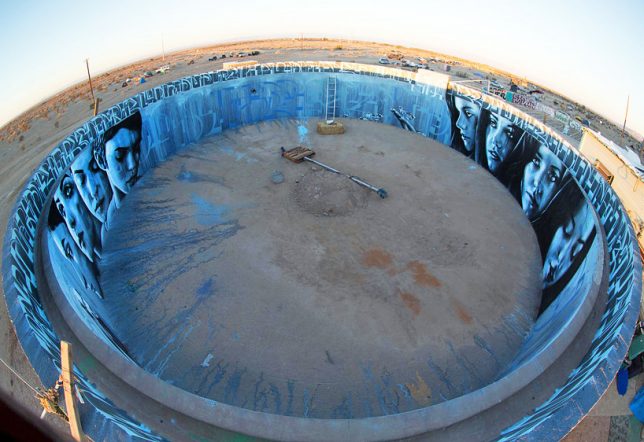 abandoned art water tank