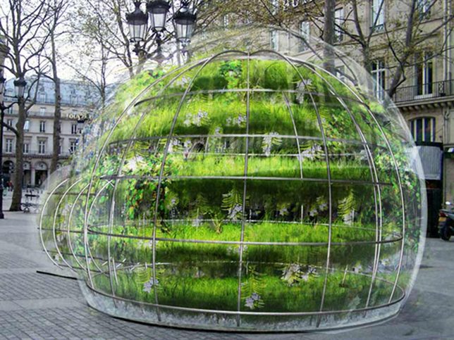 bubble buildings garden paris 1