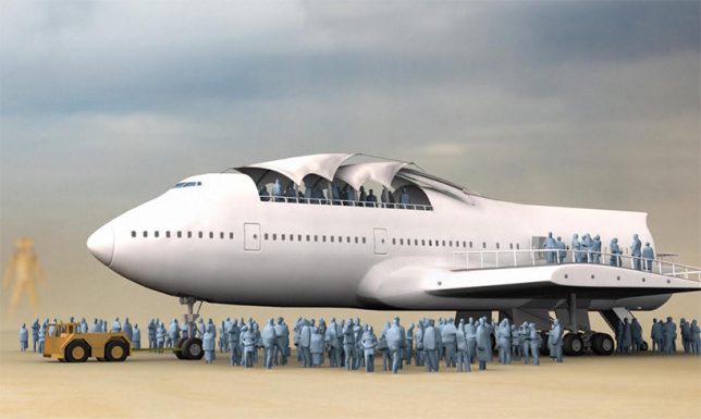 747 art car huge