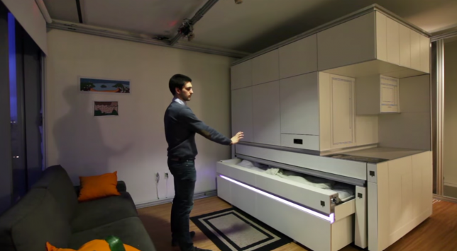 gesture controlled transforming furniture